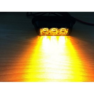 Аварийна сигнална LED лампа 12V 24V блиц оранжева светлина